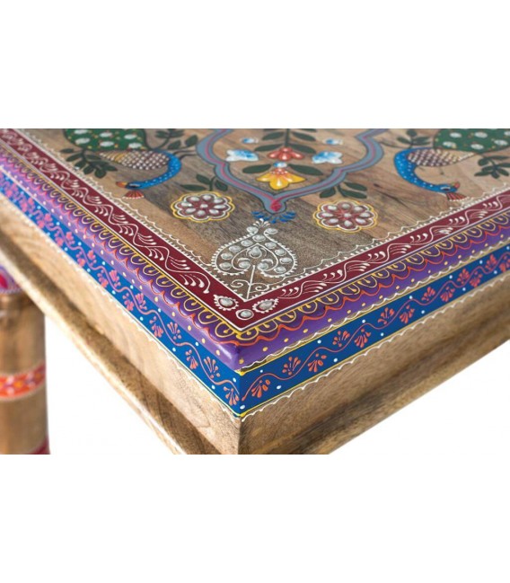 Mesita auxiliar madera de mango mdmhogar