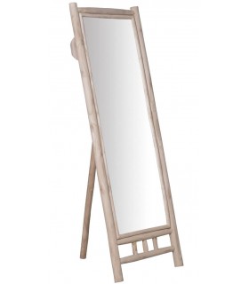 Espejo de pie vestidor madera de teca natural  mdmhogar