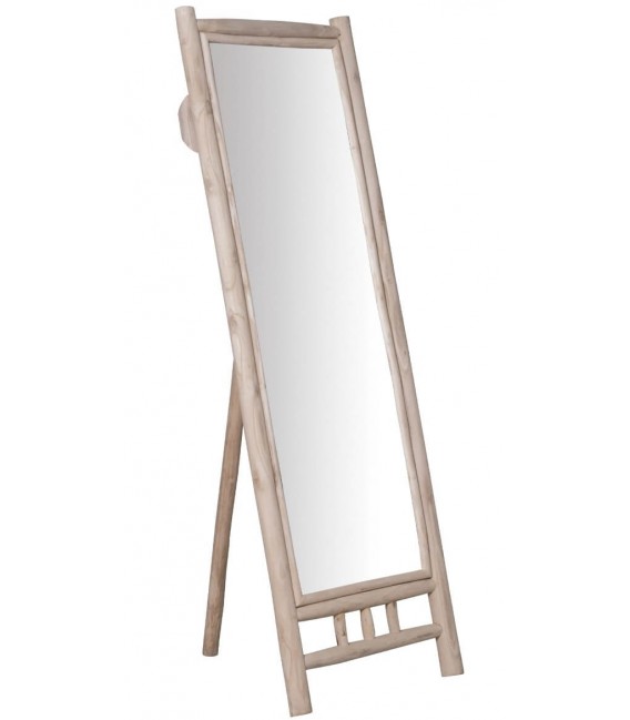 Espejo de pie vestidor madera de teca natural  mdmhogar