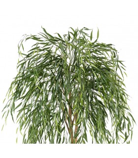 Árbol artificial con maceta alto sauce llorón verde mdmhogar