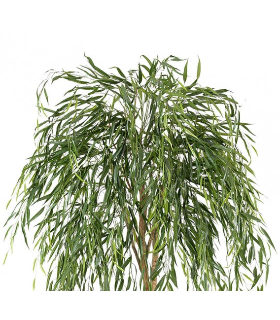 Árbol artificial con maceta alto sauce llorón verde mdmhogar