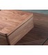 Mesa centro cuadrada cristal templado base madera mdmhogar