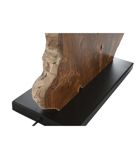 Lámpara de sobremesa grande horizontal madera de teca natural mdmhogar