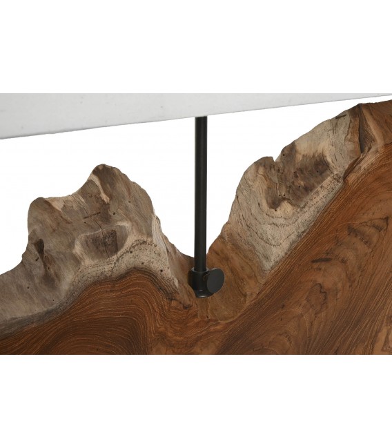 Lámpara de sobremesa grande horizontal madera de teca natural mdmhogar