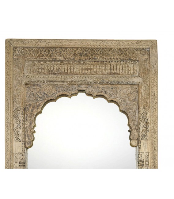 Espejo vestidor gigante madera de teca natural tallado mdmhogar