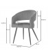 Sillón de comedor cómodo beige patas en metal negro mdmhogar