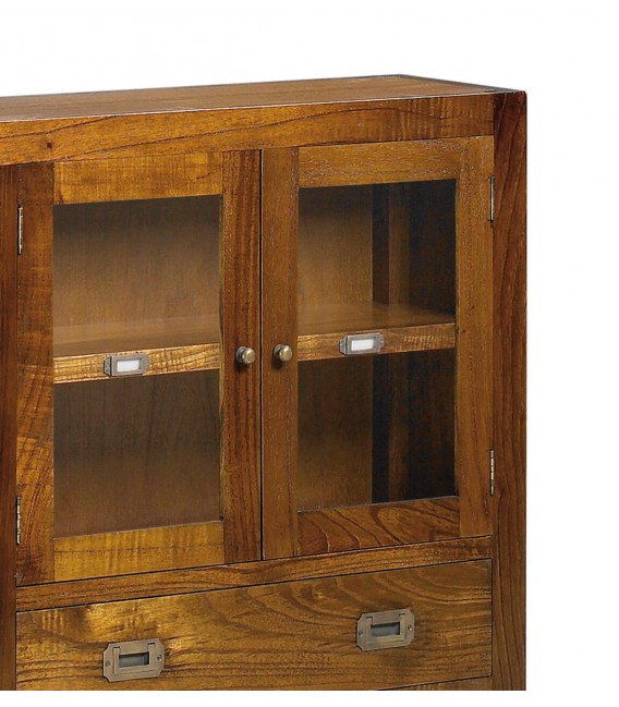 Taquillón madera maciza de mindi de estilo colonial mdmhogar