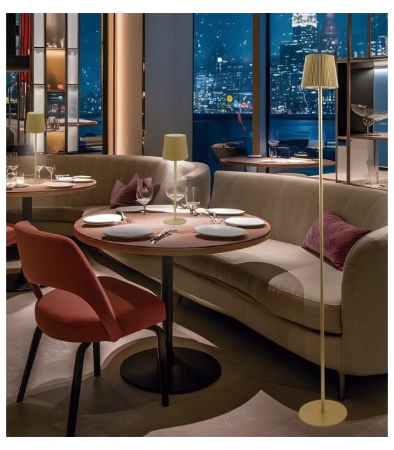 Lámpara de sobremesa o de pie oro mate mdmhogar