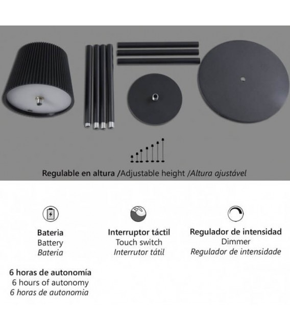 Lámpara de sobremesa o de pie oro mate mdmhogar