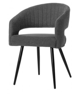Sillón de comedor cómodo color gris oscuro mdmhogar