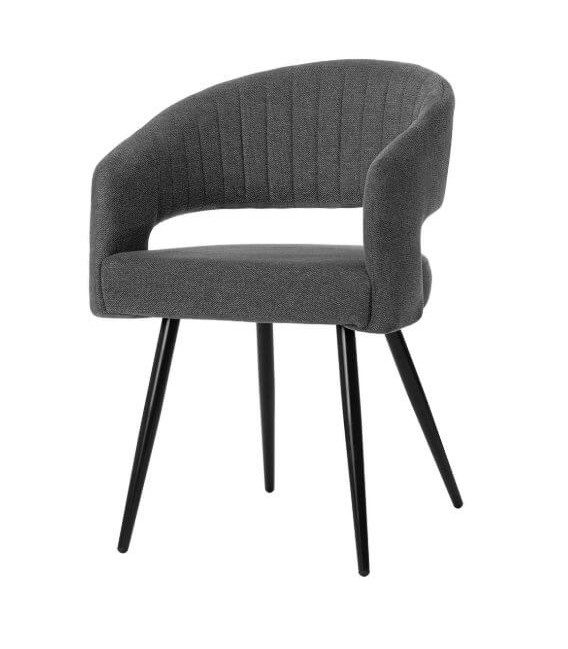 Sillón de comedor cómodo color gris oscuro mdmhogar