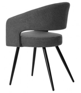 Sillón de comedor cómodo color gris oscuro mdmhogar