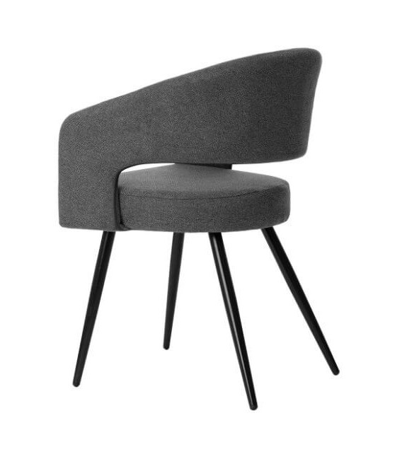 Sillón de comedor cómodo color gris oscuro mdmhogar