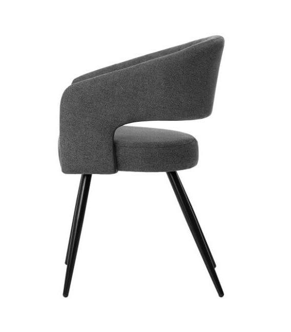 Sillón de comedor cómodo color gris oscuro mdmhogar