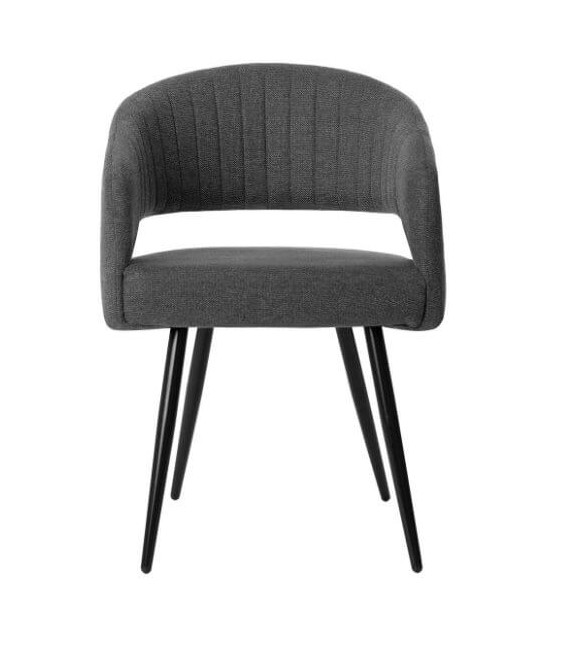 Sillón de comedor cómodo color gris oscuro mdmhogar