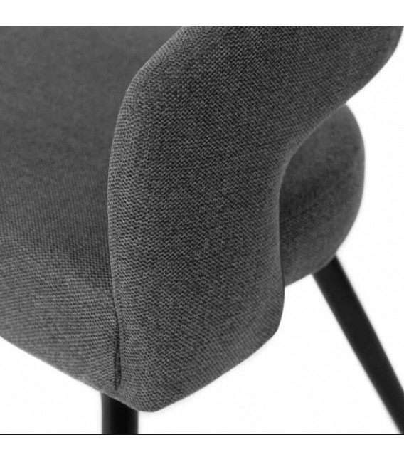 Sillón de comedor cómodo color gris oscuro mdmhogar