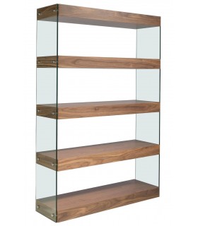 Estantería de madera grande baldas nogal  mdmhogar