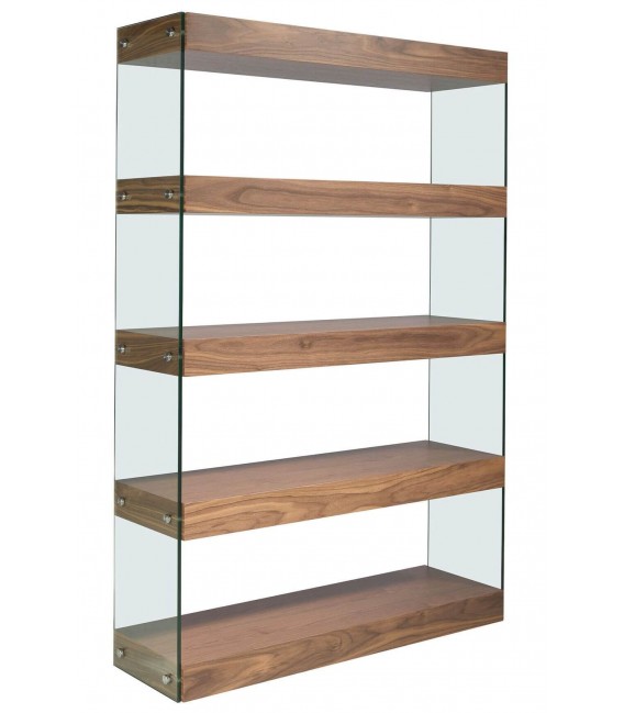 Estantería de madera grande baldas nogal  mdmhogar