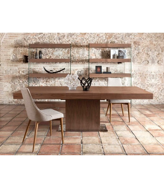 Estantería de madera grande baldas nogal  mdmhogar