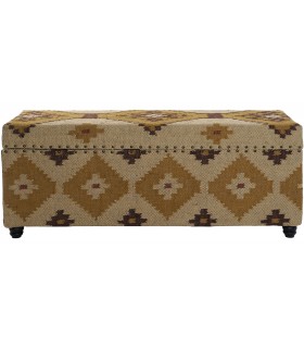 arcón tela tipo kilim tejida en telar mdmhogar