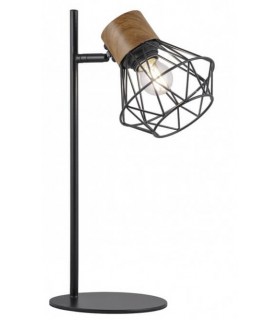 Lámpara de sobremesa en metal negro mdmhogar