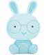 Lámpara de sobremesa conejo color azul mdmhogar
