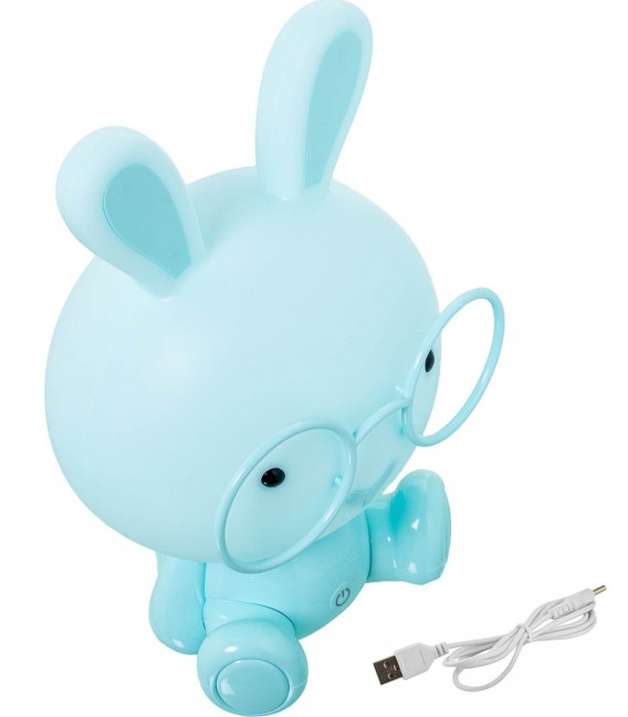 Lámpara de sobremesa conejo color azul mdmhogar