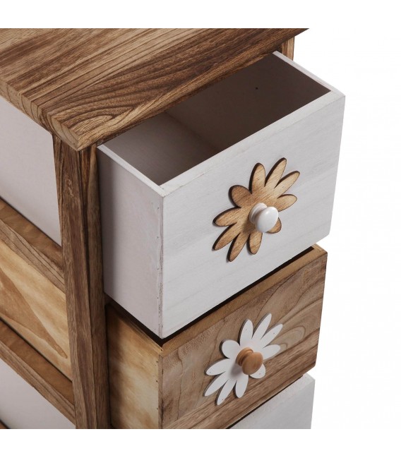 Cajonera auxiliar alta madera natural mdmhogar