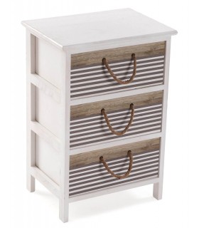 Cajonera auxiliar grande madera color blanco  mdmhogar