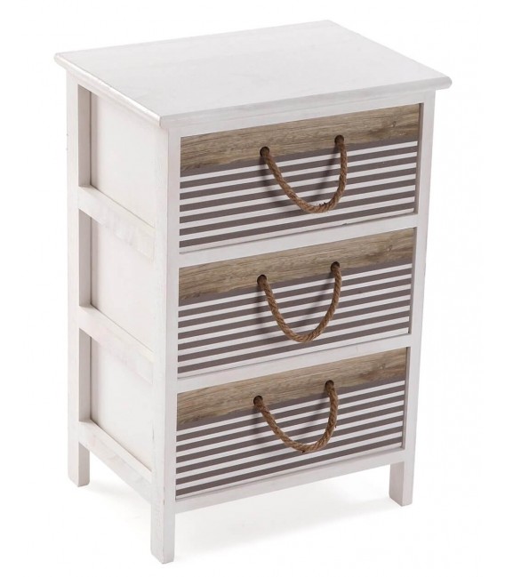 Cajonera auxiliar grande madera color blanco  mdmhogar