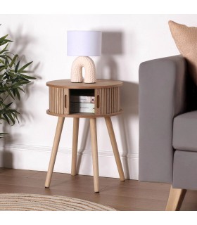 Mesita de noche redonda mdmhogar