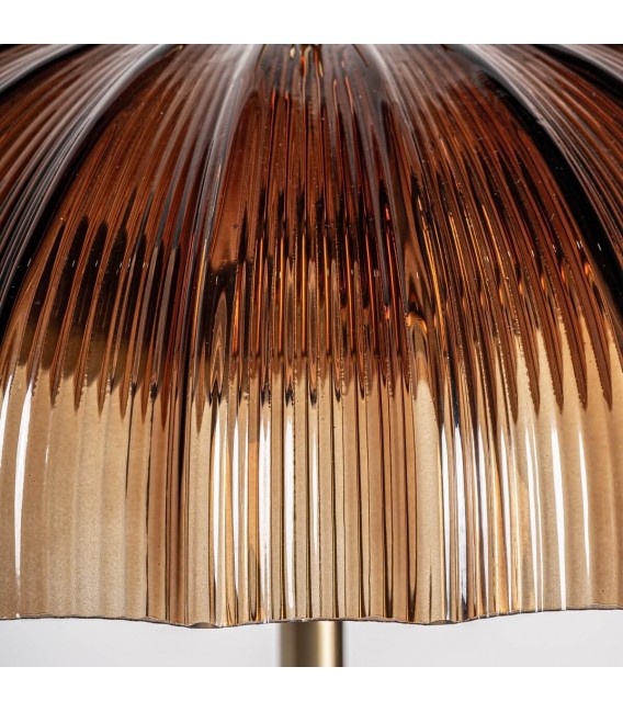 Lámpara de pie acero oro vintage mdmhogar