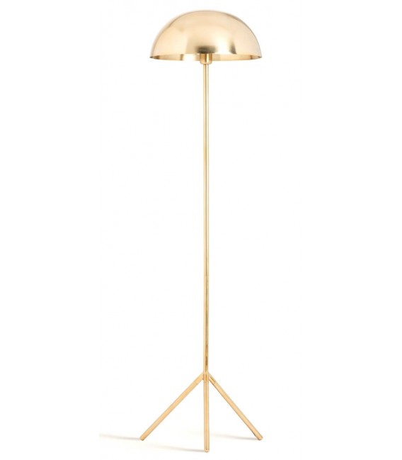 Lámpara de pie hierro acabado artesanal oro  mdmhogar