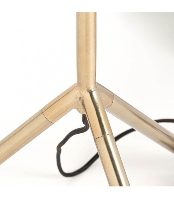 Lámpara de pie hierro acabado artesanal oro  mdmhogar