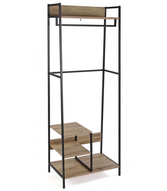 Mueble perchero metal negro mdmhogar