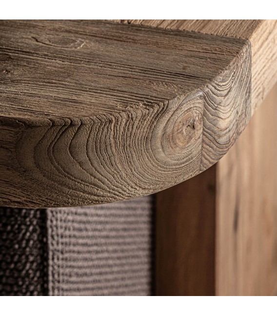 Sofá de 4 plazas grande madera teca reciclada mdmhogar