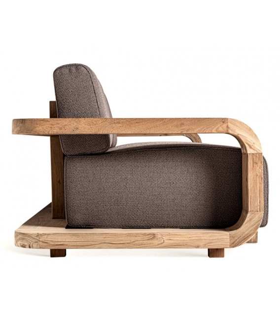 Sofá de 4 plazas grande madera teca reciclada mdmhogar