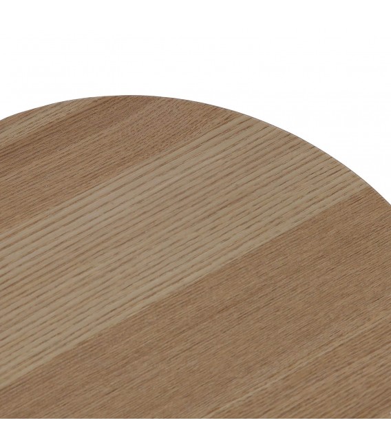 Mesita de noche ovalada madera mdmhogar