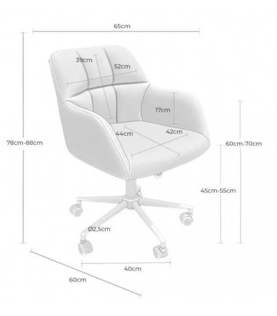 Silla de oficina cómoda mdmhogar
