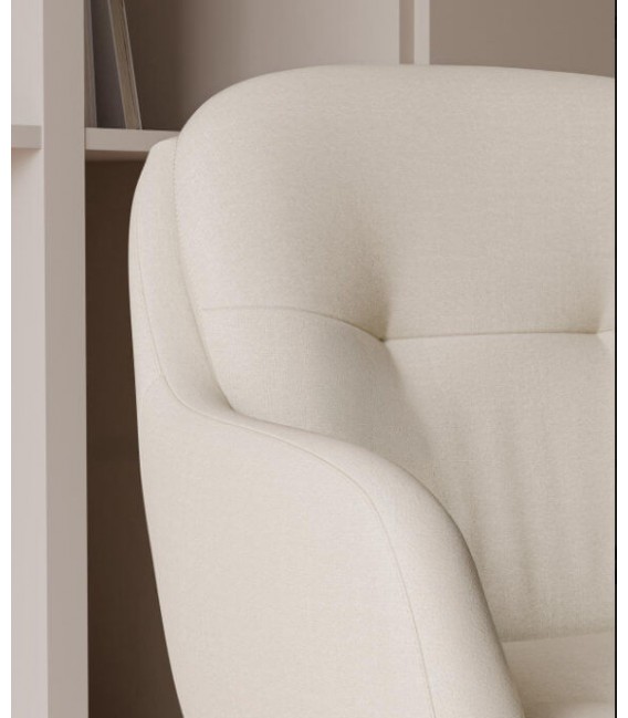 Silla de oficina muy cómoda tapizada en color beige mdmhogar