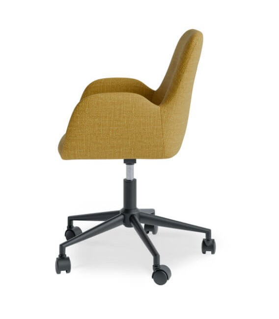 Silla de oficina moderna y funcional color mostaza mdmhogar