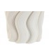 Jarrón gres de color blanco con relieve mdmhogar