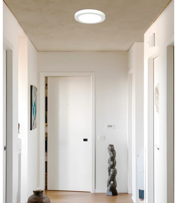 Plafón realizado en metal y metacrilato blanco mdmhogar