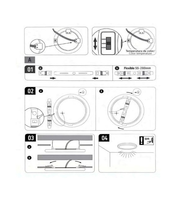 Plafón realizado en metal y metacrilato blanco mdmhogar