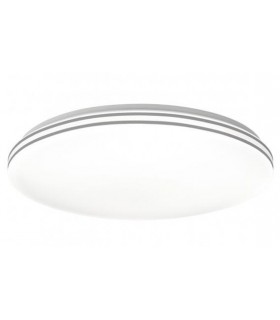 Plafón metal y acrílico blanco y plata mdmhogar