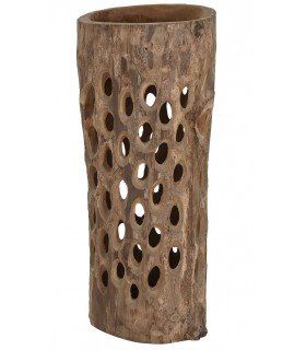 Jarrón grande tronco de madera mdmhogar