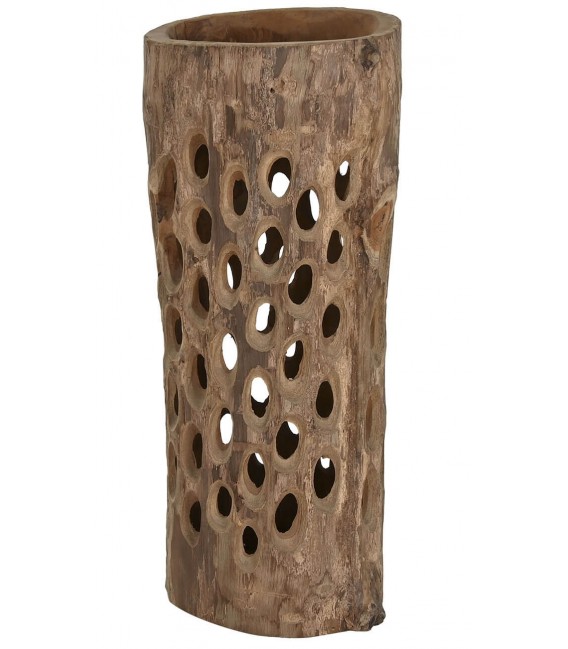 Jarrón grande tronco de madera mdmhogar