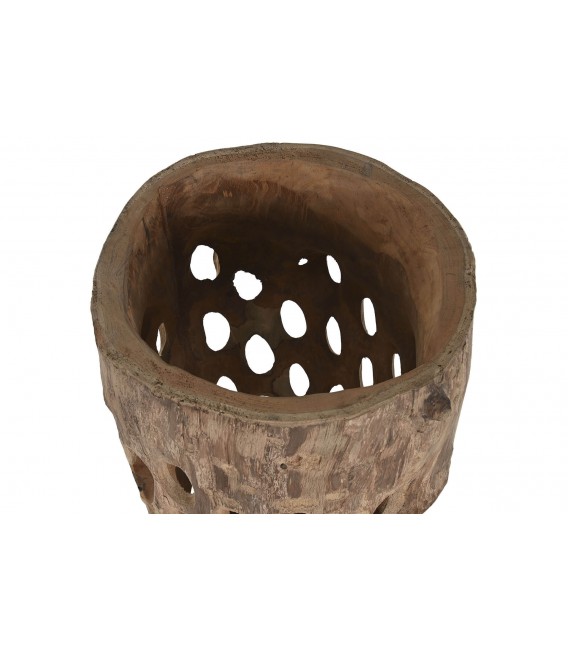 Jarrón grande tronco de madera mdmhogar