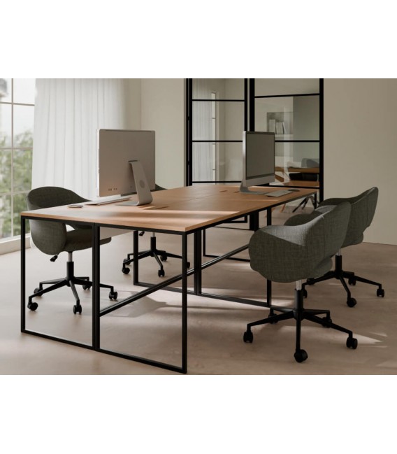 Silla de oficina gris cómoda mdmhogar