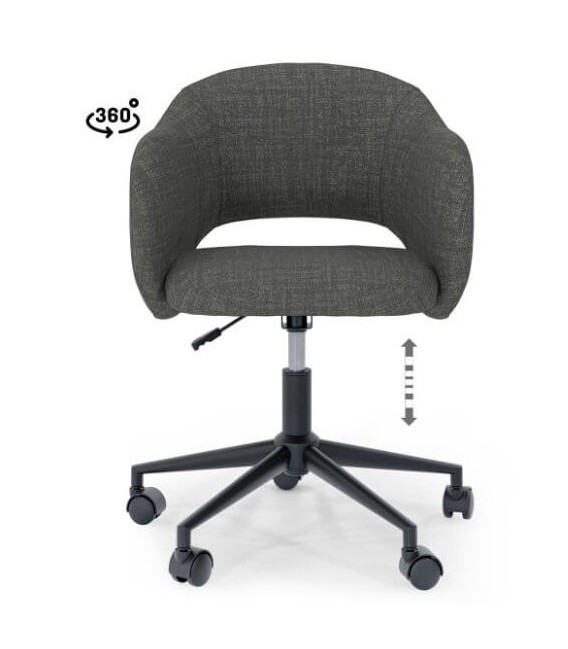 Silla de oficina gris cómoda mdmhogar